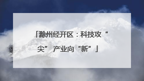 滁州经开区：科技攻“尖” 产业向“新”