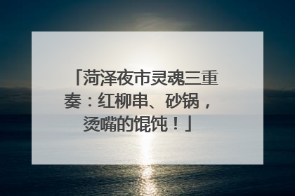 菏泽夜市灵魂三重奏：红柳串、砂锅，烫嘴的馄饨！