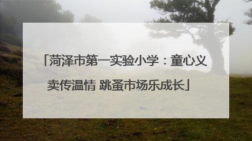 菏泽市第一实验小学：童心义卖传温情 跳蚤市场乐成长