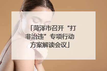 菏泽市召开“打非治违”专项行动方案解读会议