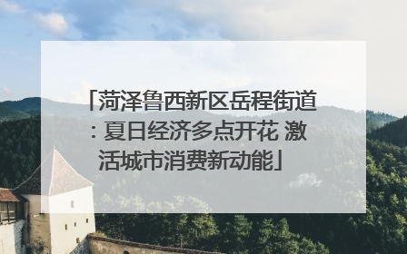 菏泽鲁西新区岳程街道：夏日经济多点开花 激活城市消费新动能