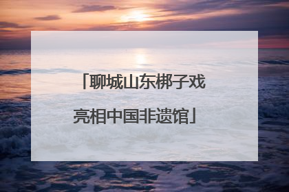 聊城山东梆子戏亮相中国非遗馆