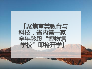 聚焦审美教育与科技，省内第一家全年龄段“博物馆学校”即将开学