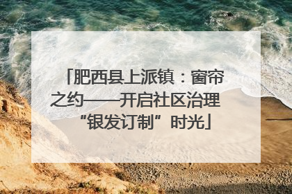 肥西县上派镇：窗帘之约——开启社区治理“银发订制”时光