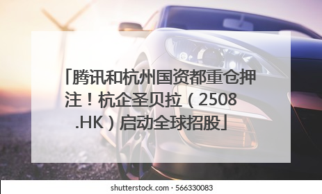 腾讯和杭州国资都重仓押注！杭企圣贝拉（2508.HK）启动全球招股