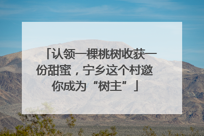 认领一棵桃树收获一份甜蜜，宁乡这个村邀你成为“树主”