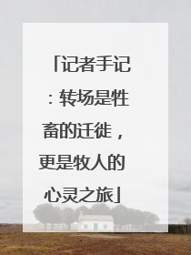 记者手记：转场是牲畜的迁徙，更是牧人的心灵之旅