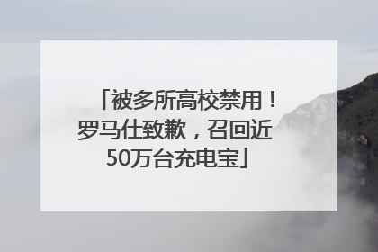 被多所高校禁用！罗马仕致歉，召回近50万台充电宝