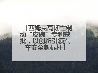 西姆克高韧性制动“皮碗”专利获批，以创新引领汽车安全新标杆