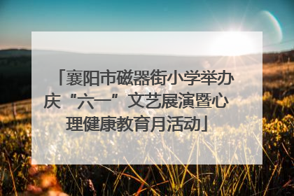 襄阳市磁器街小学举办庆“六一”文艺展演暨心理健康教育月活动