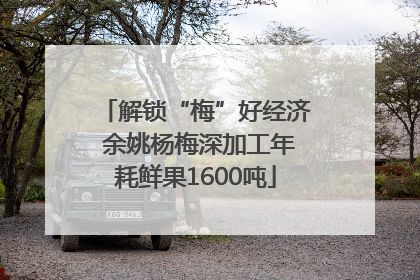 解锁“梅”好经济 余姚杨梅深加工年耗鲜果1600吨