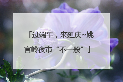 过端午，来延庆~姚官岭夜市“不一般”
