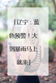 辽宁：蓝色预警！大到暴雨马上就来