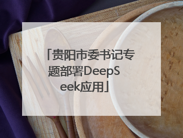 贵阳市委书记专题部署DeepSeek应用