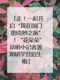 走！一起开启“我在国门的奇妙之旅”！“花朵朵”昆明小记者暑期研学营招生啦