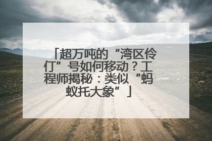 超万吨的“湾区伶仃”号如何移动？工程师揭秘：类似“蚂蚁托大象”
