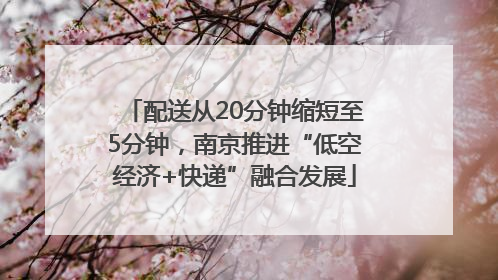 配送从20分钟缩短至5分钟，南京推进“低空经济+快递”融合发展