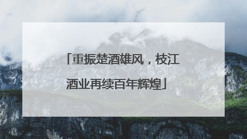重振楚酒雄风，枝江酒业再续百年辉煌