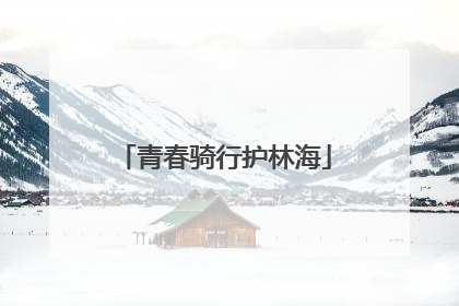 青春骑行护林海