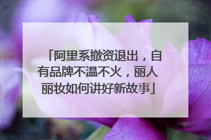 阿里系撤资退出，自有品牌不温不火，丽人丽妆如何讲好新故事