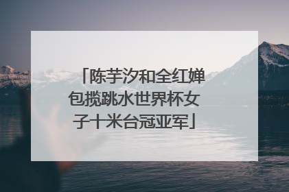 陈芋汐和全红婵包揽跳水世界杯女子十米台冠亚军