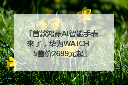 首款鸿蒙AI智能手表来了，华为WATCH 5售价2699元起