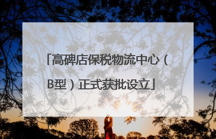 高碑店保税物流中心（B型）正式获批设立