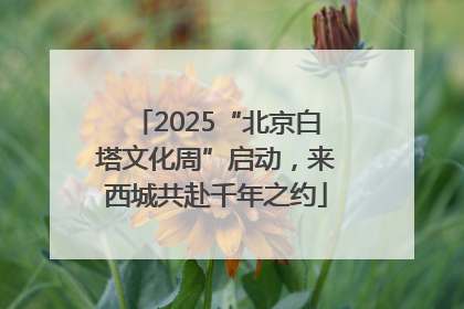 2025“北京白塔文化周”启动，来西城共赴千年之约